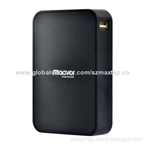 Rechargeable mobile power bank, 6600mAh capacity, with LED power banks with CE and RoHS approvals
